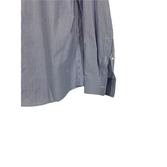Goodfellow & Co Blue & White Pinstripe Slim Fit Button Down Shirt Size Large - Picture 3 of 9